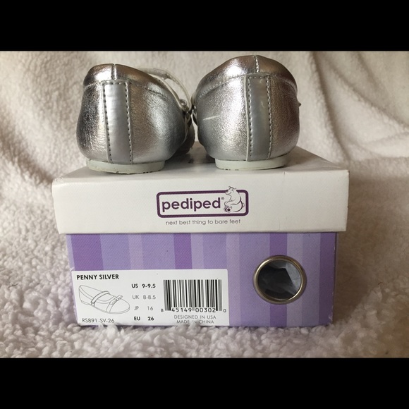 Silver Mary Jane by Pediped - Picture 3 of 6